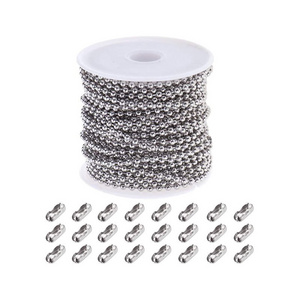 Decorative colored 4.5mm beaded ball chain for curtain Stainless Steel 4.5Mm Roller Blinds Chain Weight Metal Ball Chain Blinds