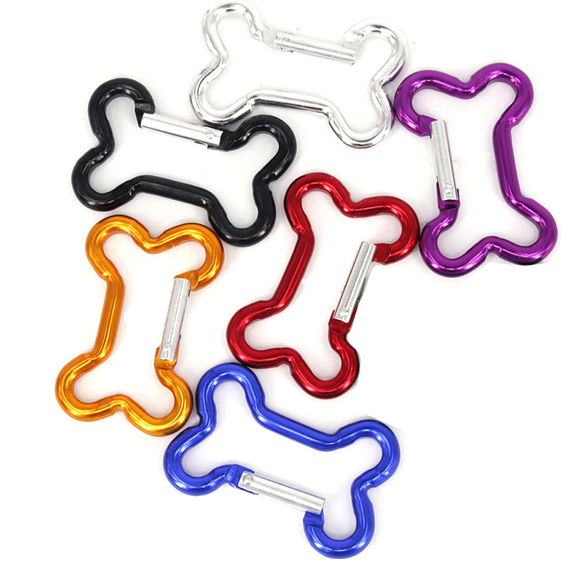 Dog Bone Shaped Aluminium alloy spring Hook for Carabiner