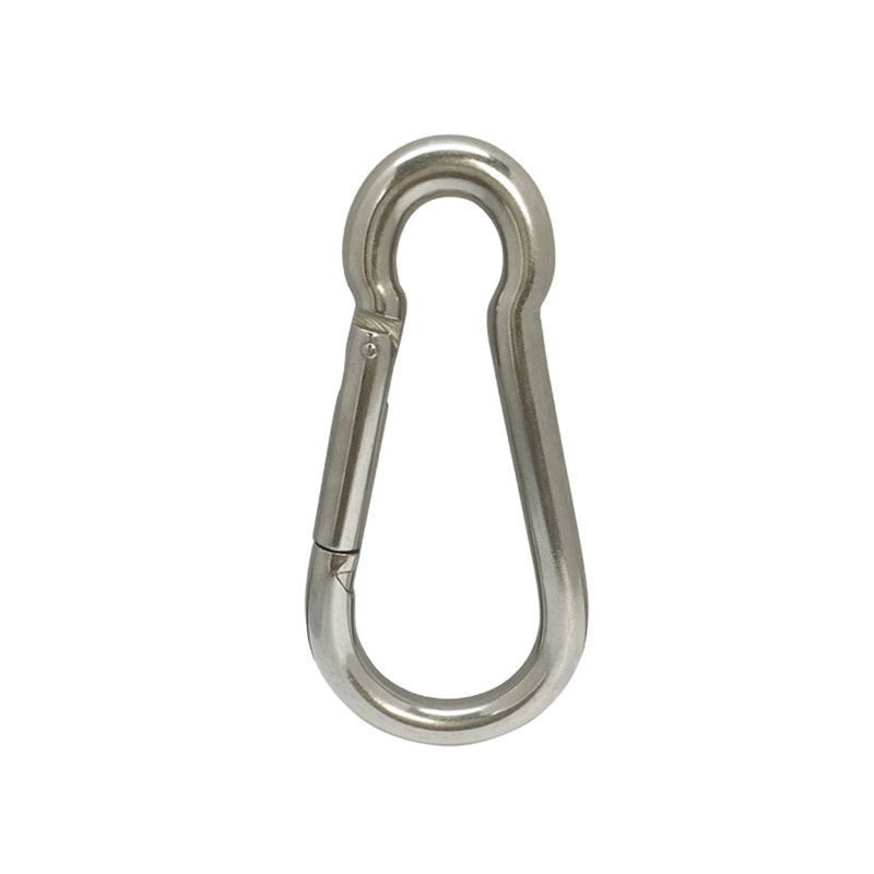 Stainless Steel 304 Spring Snap Hook Carbine Clip Carabiner Metal Snap Hook Square Carabiner