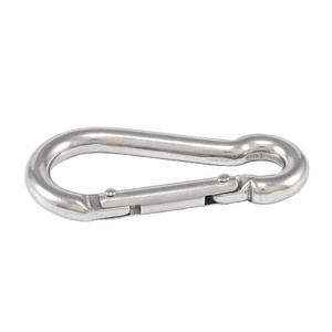 Stainless Steel 304 Spring Snap Hook Carbine Clip Carabiner Metal Snap Hook Square Carabiner