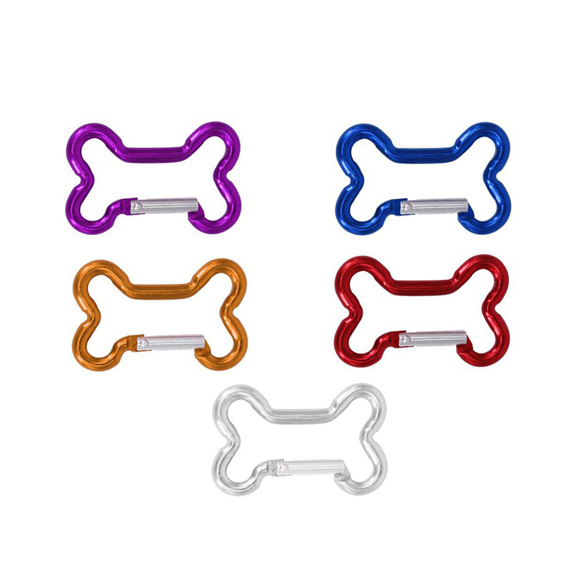 Dog Bone Shaped Aluminium alloy spring Hook for Carabiner