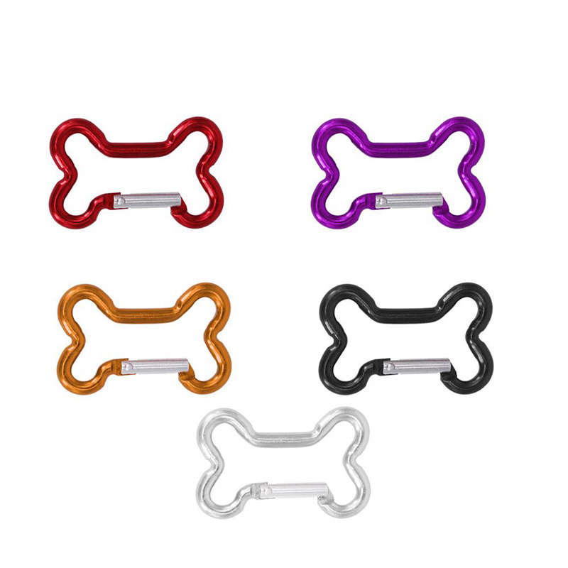 Dog Bone Shaped Aluminium alloy spring Hook for Carabiner