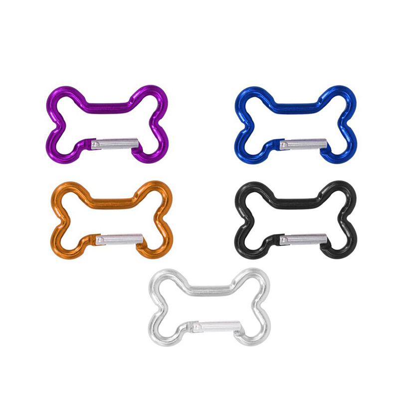 Dog Bone Shaped Aluminium alloy spring Hook for Carabiner