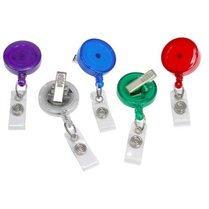 Retractable Badge Reel Holder Wholesale Customized Sublimation Plastic Name Tag Cute yoyo Badge Clip With id Card Holder