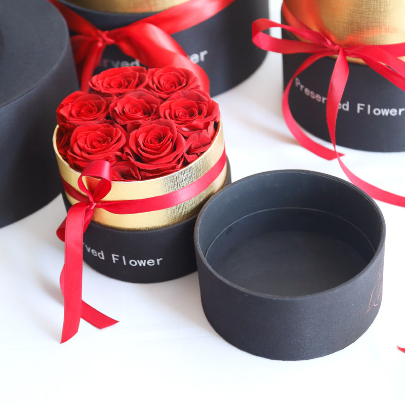 INUNION China Wholesale Long-lasting Eternal Preserved Flower In Gift Box Colorful Beauty Real Fresh Preserved Roses