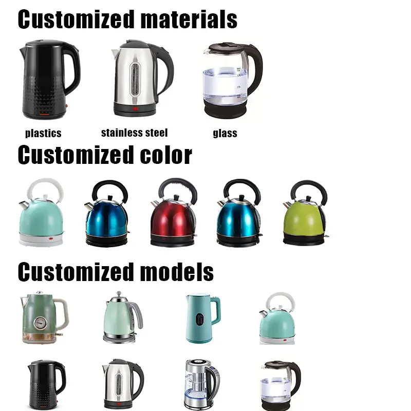 Hot Selling Full Automatic 2L Large Capacity Stainless Steel High Quality Ceramic Electric Kettle