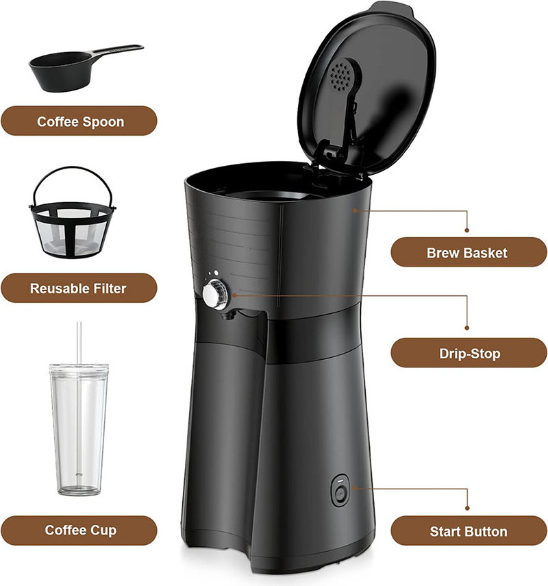 CF05 Cafe Dripper Making Machine Coffee Maker Cold Iced Multi-function Brew Concentrate Automatic Speed Ice Drip Coffee Machine