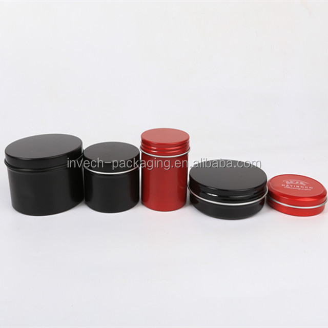 silver metal tin box factory,92x45mm metal jar screw round tin,round empty shoe polish container