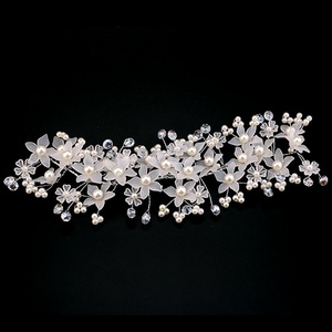 MLTS012 Fashion Bridal headband white flower pearl headband for bride Wedding hair jewelry