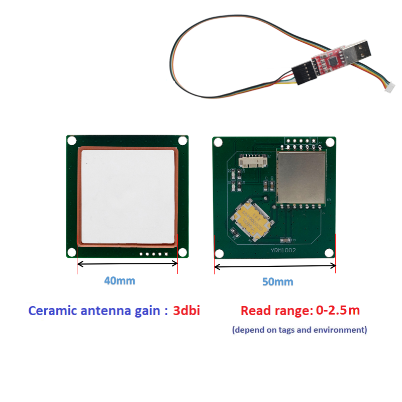 Mini Embedded UHF RFID Module Raspberry PI Access Control Card Reader 3dbi Antenna Reader Integrated UHF RFID Module