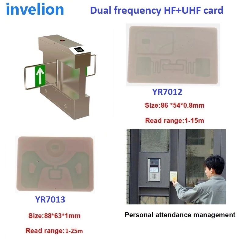 uhf rfid dual frequency card tag long range skimmer card reader rfid card for personal access control system