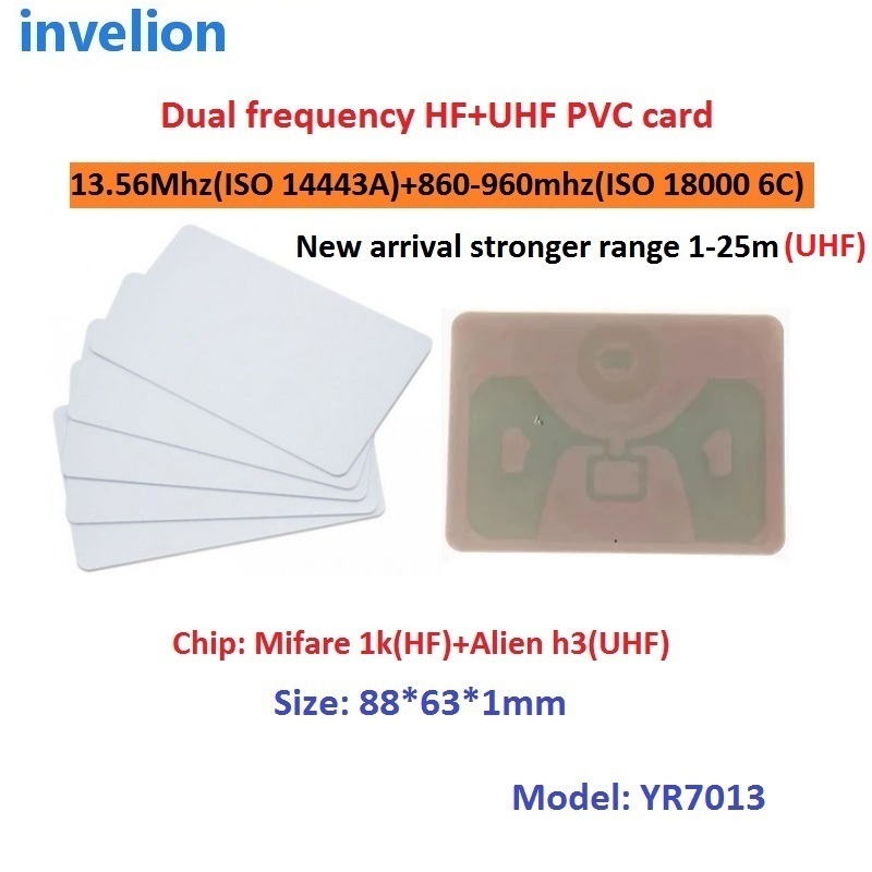 uhf rfid dual frequency card tag long range skimmer card reader rfid card for personal access control system