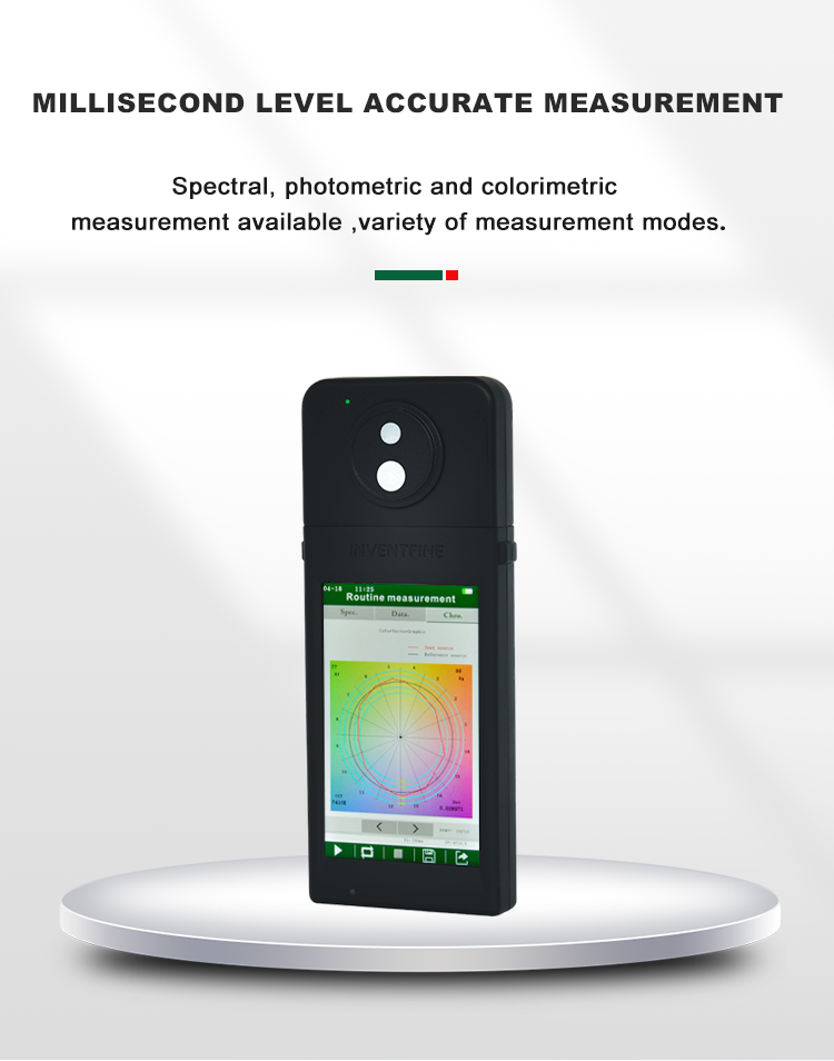 INVENTFINE SPF-200  Handheld  Spectrometer  for lux CCT Ra SDCM RGB test