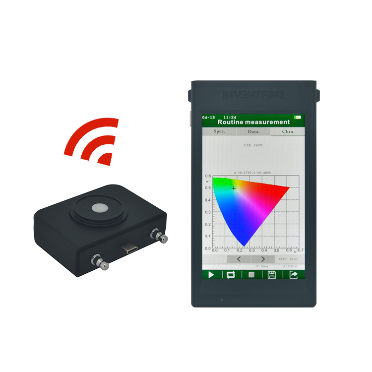 INVENTFINE SPF-200  Handheld  Spectrometer  for lux CCT Ra SDCM RGB test