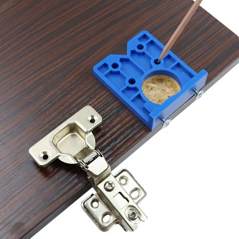 IVD-4014 35mm Hinge Hole Jig Drill Guide Set DIY Woodworking Door Hole Opener Concealed Hinges Guide Door Saw Cabinet tools