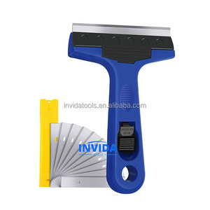 IVD-3347 4 Inch Scraper Tool  Heavy Duty Wallpaper Removal  Glass Window Plastic Cleaning Tools  Handheld Floor Scrapers