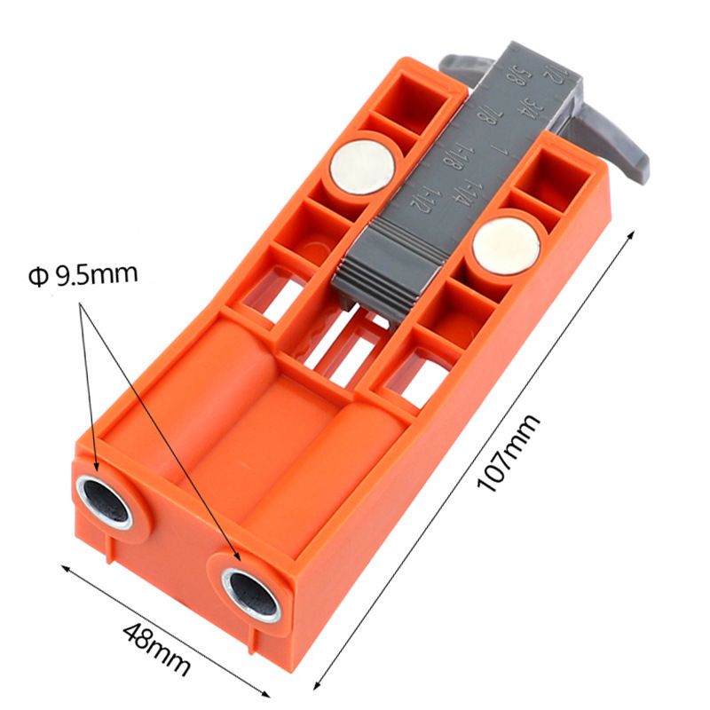 IVD-2319 Woodworking Oblique Hole Locator Drill Guide Set Pocket Hole Jig Kit Drill Guide Set Puncher With Hole Locator Fittings