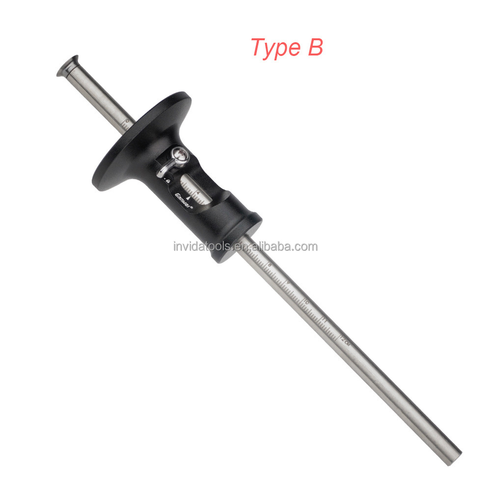 IVD-3224 Woodworking Wheel Marking Gauge Marking Scriber Solid Metal Bar Wood Scribe Tool