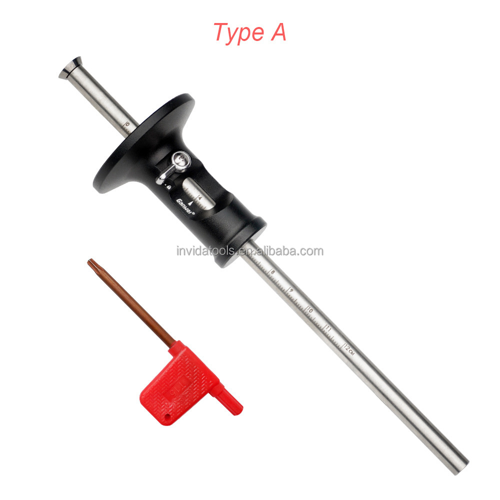 IVD-3224 Woodworking Wheel Marking Gauge Marking Scriber Solid Metal Bar Wood Scribe Tool