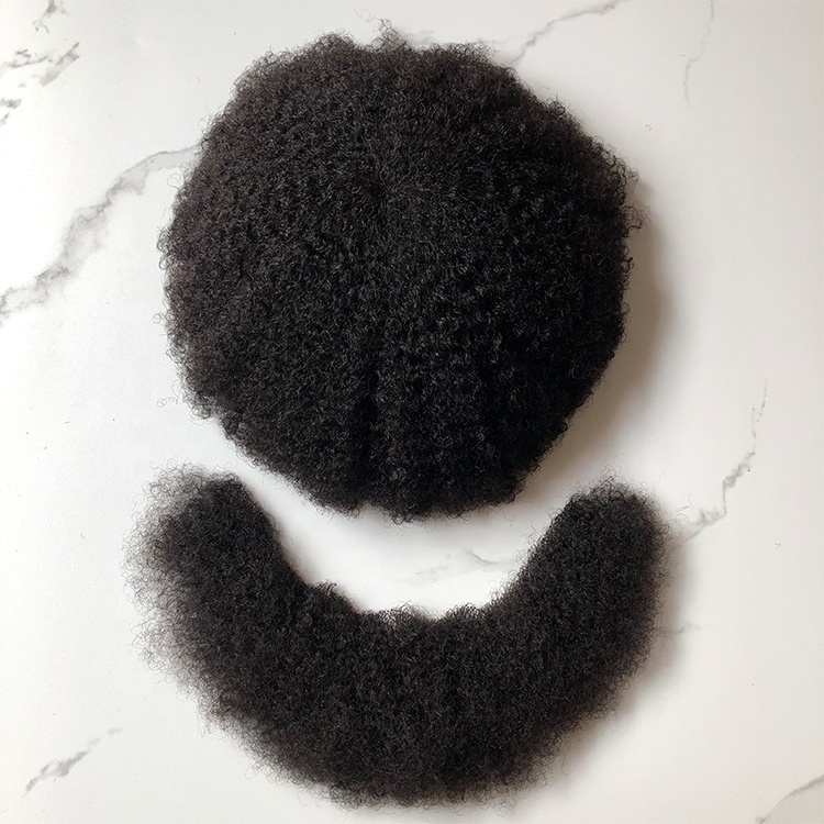 InvisHair Wholesale Afro Hair Units for Men Lace Human Hair Toupee 8X10 Afro Toupee for Black Men