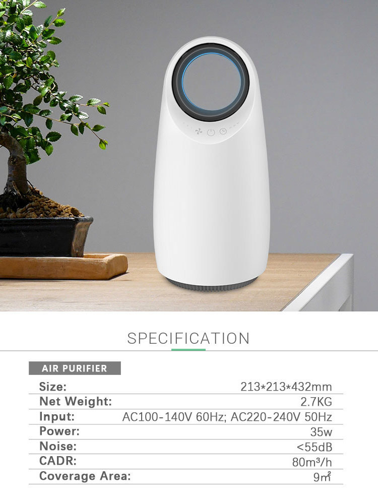 OEM ODM Home Purifying Uvc Hepa Filter H13 Air Purifier With Monitoring