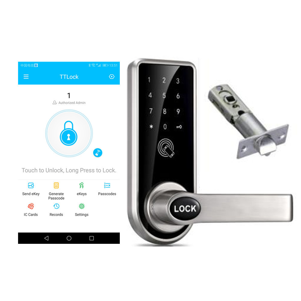 Mobile App Open Apartment Door Deadbolt Lock Handle