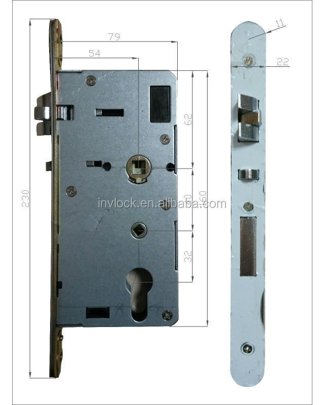 European standard electronic door lock mortise parts digital cylinder and lock case