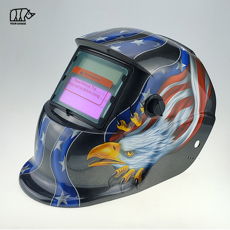 INWELT Cheap TIG Stick Solar Powered Auto Darkening OEM Decals Welding Hood Helmet