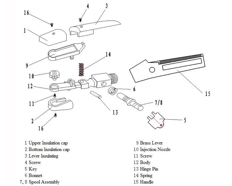 INWELT High Quality Cheap Carbon Arc Air Welding Gouging Complete Torch K4000 Made in China