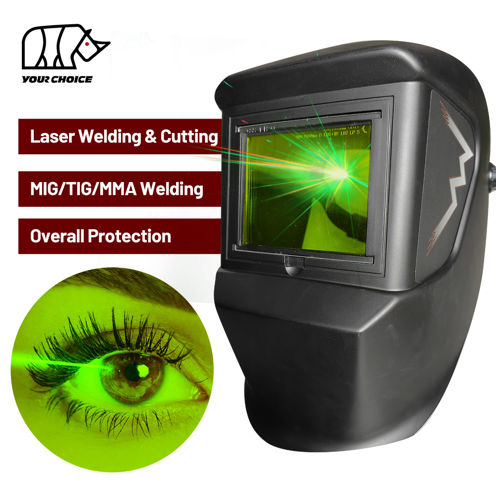 INWELT Custom Safety 2-in-1Eye Protection MIG TIG Solar Auto Darkening Fiber Laser Welding Helmet