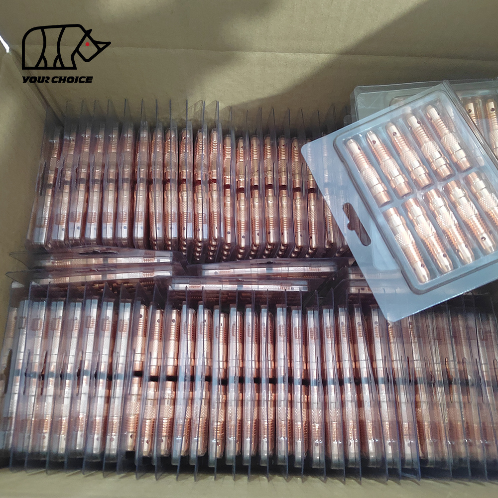 INWELT Euro M6x25mm Copper MIG Welding Torch Spare Parts Accessory Contact Tips for MB15AK 24KD 36KD Welding Gun Consumable Kit