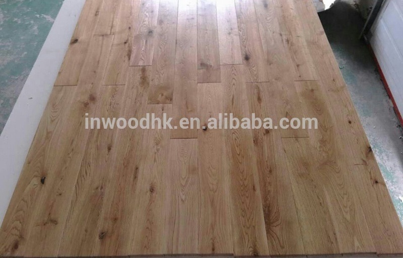 Prefinished White Oak solid hardwood flooring with various color stains