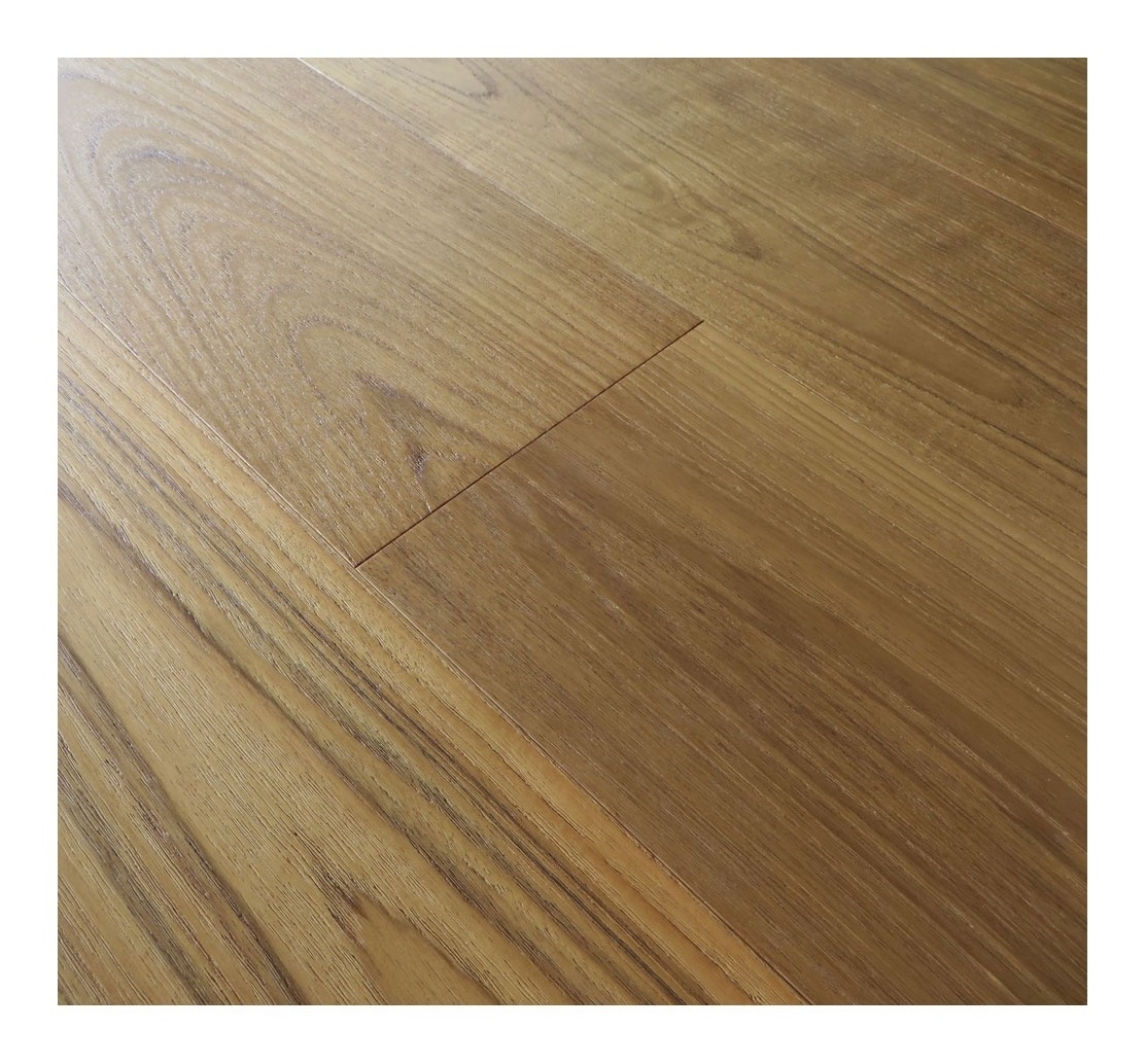 Quality AB grade Burma Teak Engineered Wood Flooring , slight brushed surface