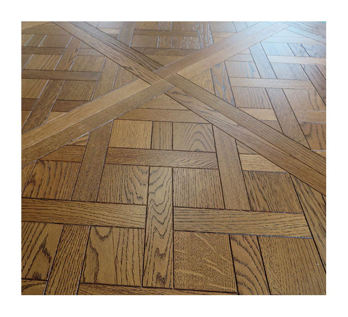 600 x 600MM Light Brown European Oak Versailles Engineered Panel Flooring, Brushed UV lac, ABC grade