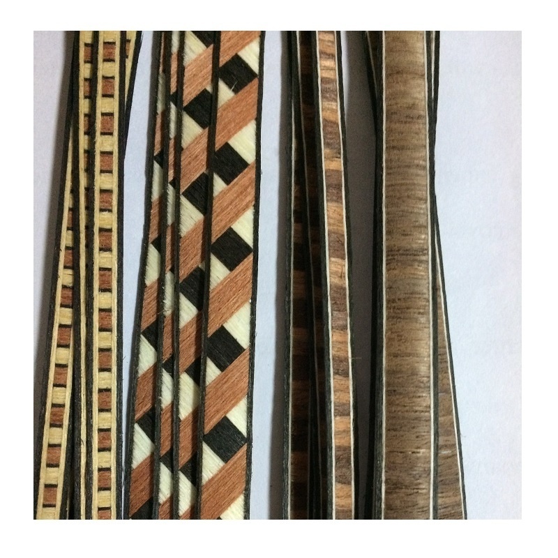 Natural Veneer Inlay Strip Border Wood Veneer for Door Furniture Decoration