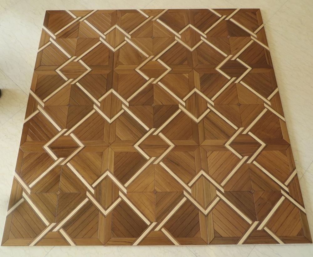 Burma Teak Art Partquetry Tiles in Engineered wood flooring