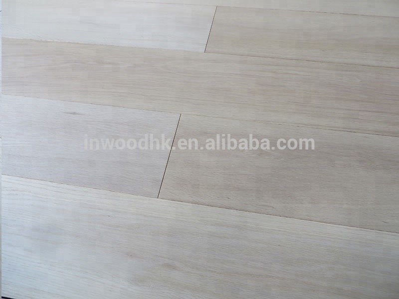 bleached White Oak Engineered Wood Flooring with white UV oil finish