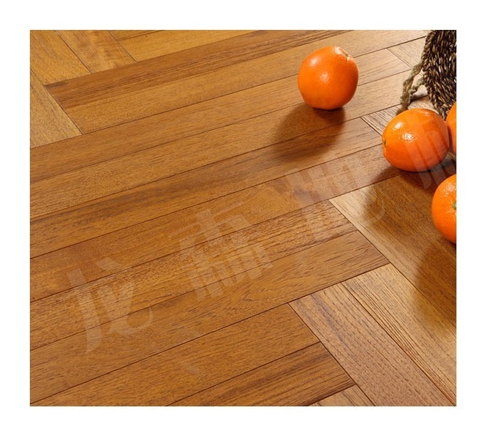 Herringbone Burma Teak Parquet Multi-Layer Engineered Wood Flooring for Villa Use