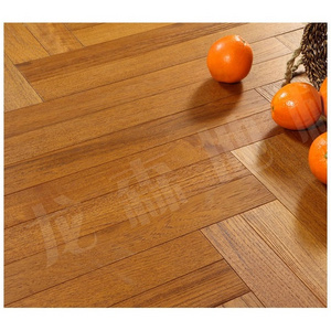 Herringbone Burma Teak Parquet Multi-Layer Engineered Wood Flooring for Villa Use