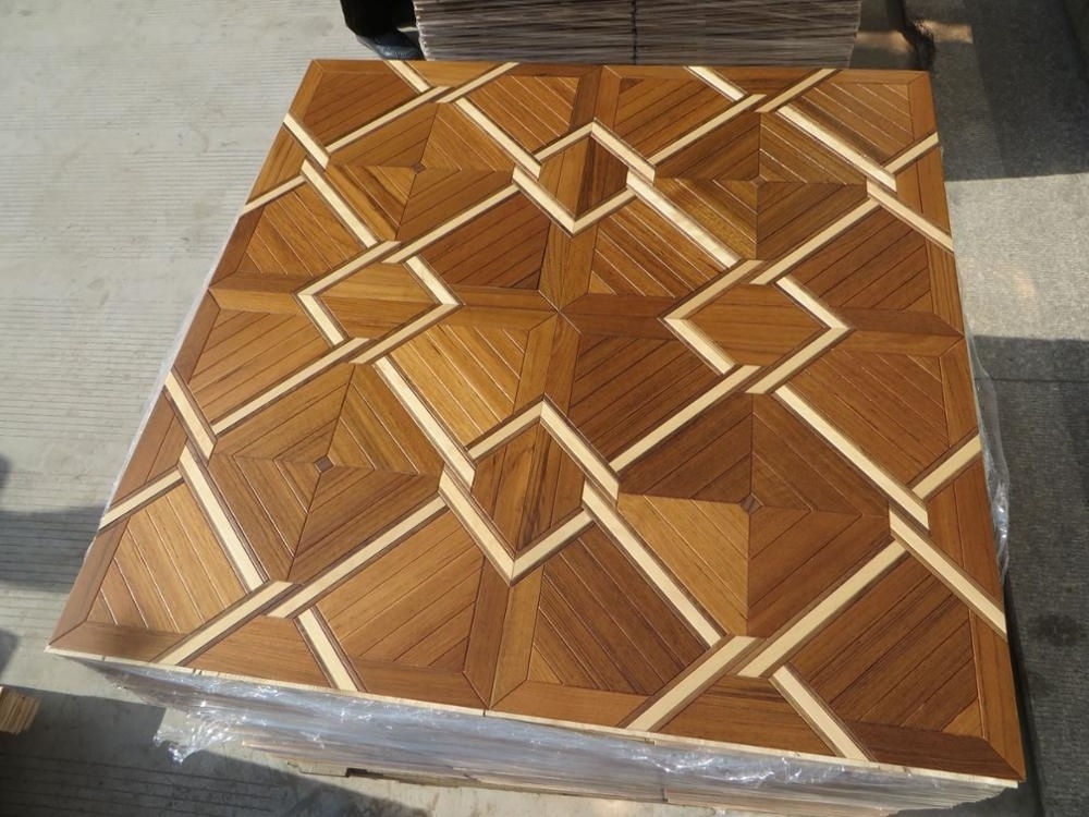 Burma Teak Art Partquetry Tiles in Engineered wood flooring