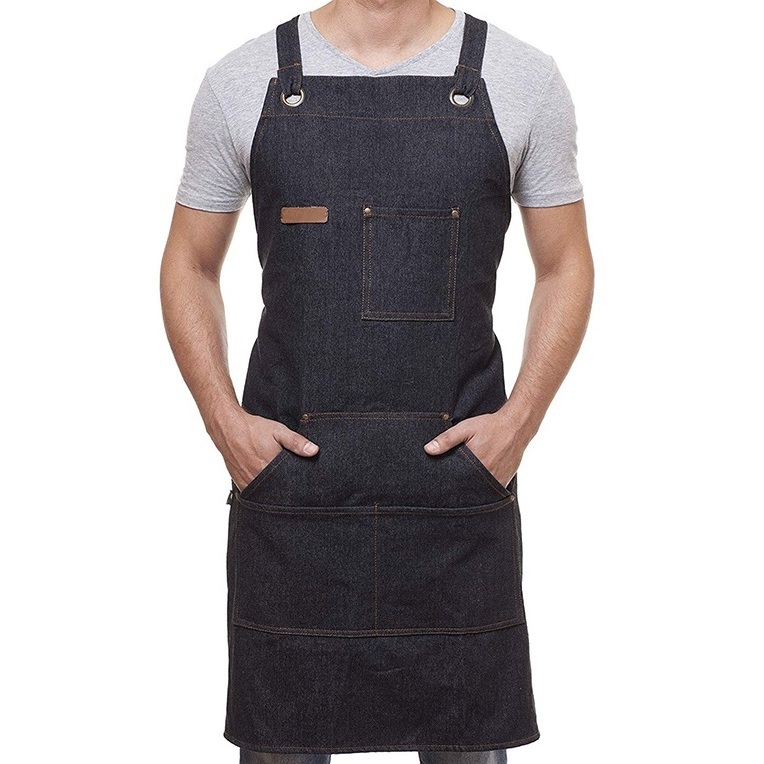 Men & Women Canvas Work Heavy Duty Tool Apron With Hanging Loop Multiple Pockets