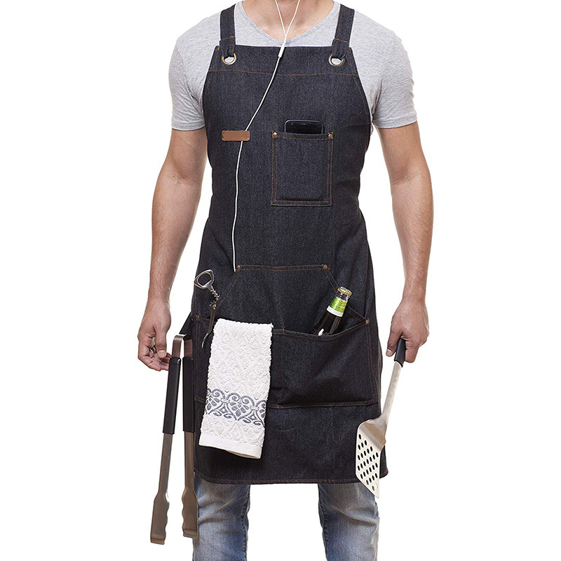 Men & Women Canvas Work Heavy Duty Tool Apron With Hanging Loop Multiple Pockets