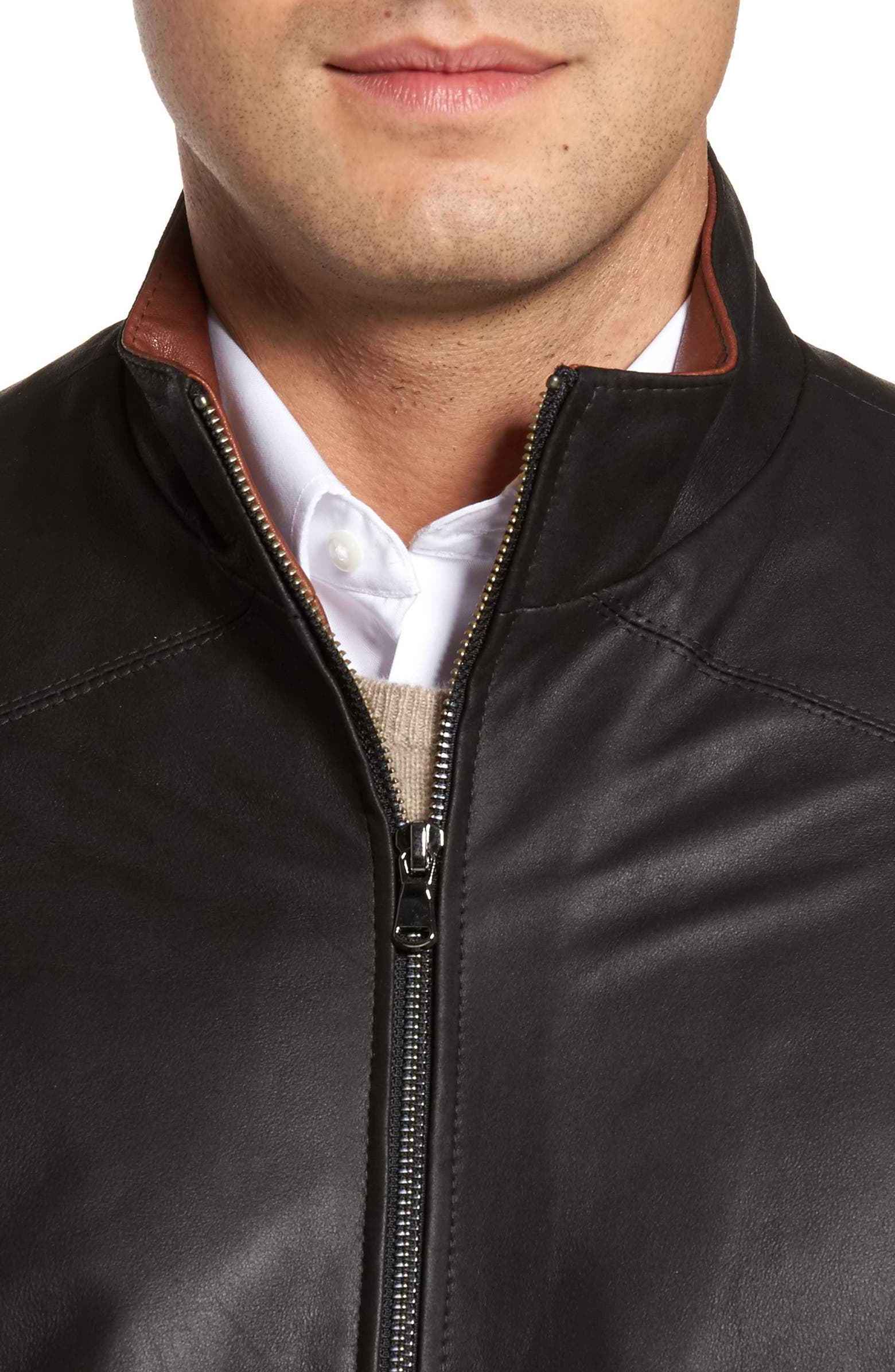 Men's Black Leather Jackets For Men Genuine Cow Hide and Lamb Premium Leather Black Biker Jacket for Men Tailored Fit