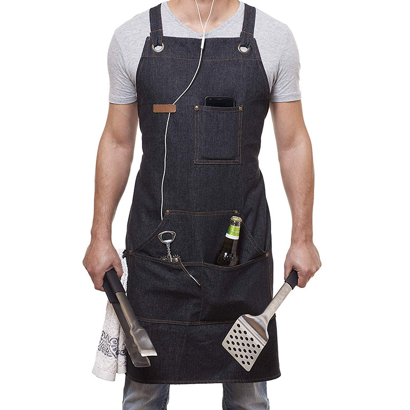 Men & Women Canvas Work Heavy Duty Tool Apron With Hanging Loop Multiple Pockets