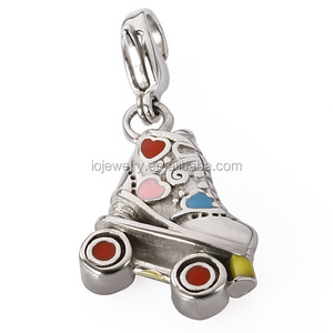 Ice skate charm for kids jewelry