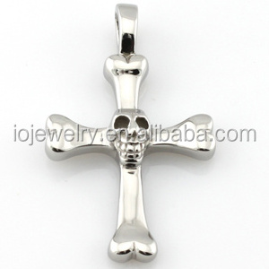 Three skull cross pendant 316 stainless steel jewelry