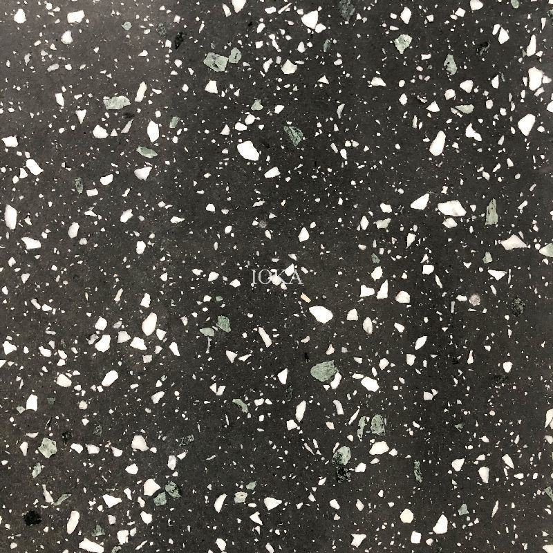 Outdoor Waterproof Tile Matte Cement Cheap Price Black Big Slap Terrazzo Tiles For Floor And Table Or Countertops