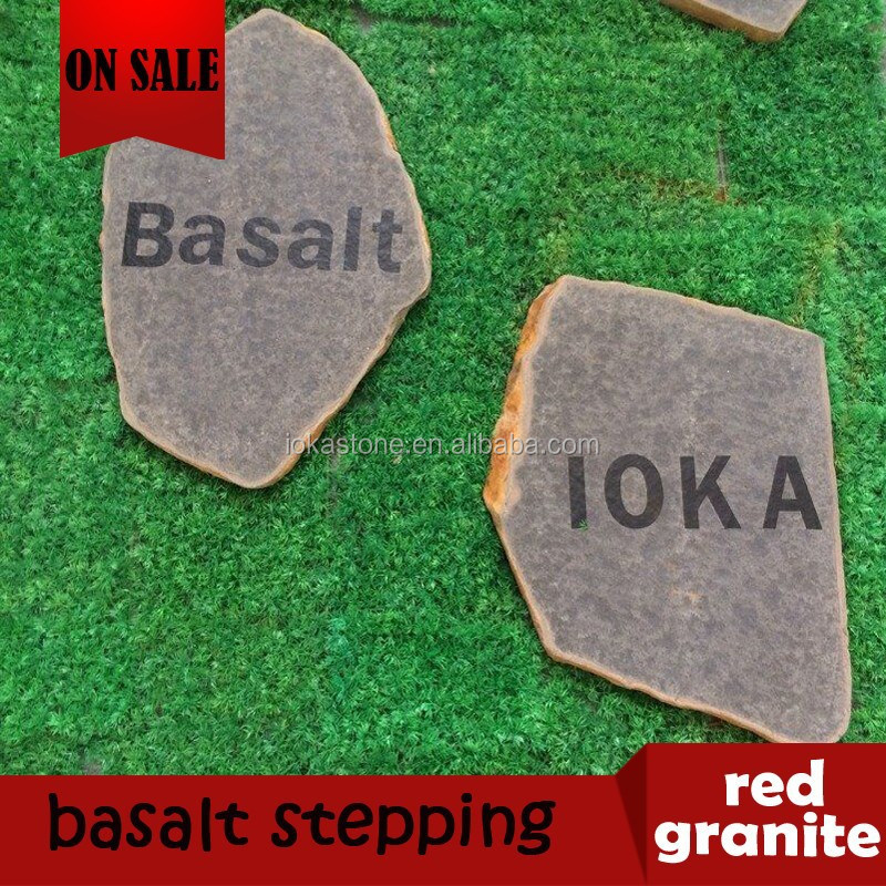 excellent outdoor natural garden basalt stepping stone,black basalt paver for garden,basalto,basalte