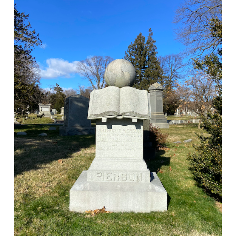 bible book shape headstone & tombstone