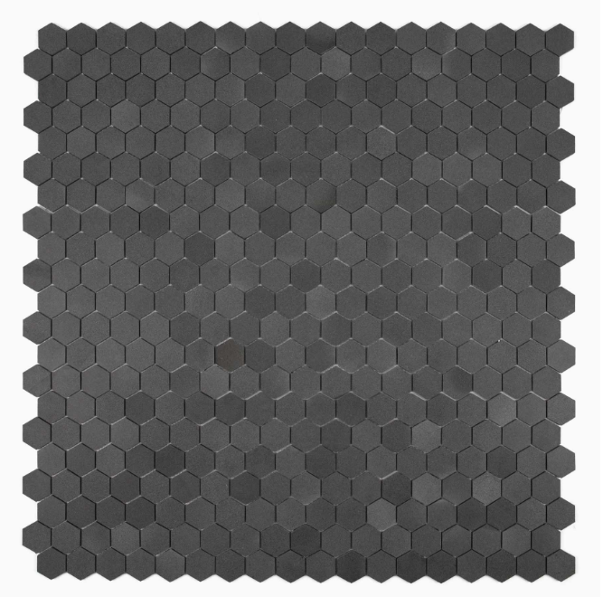 Hexagon Dark Grey Basalt Stone Mosaic Lava Stone Wall and Floor Tile